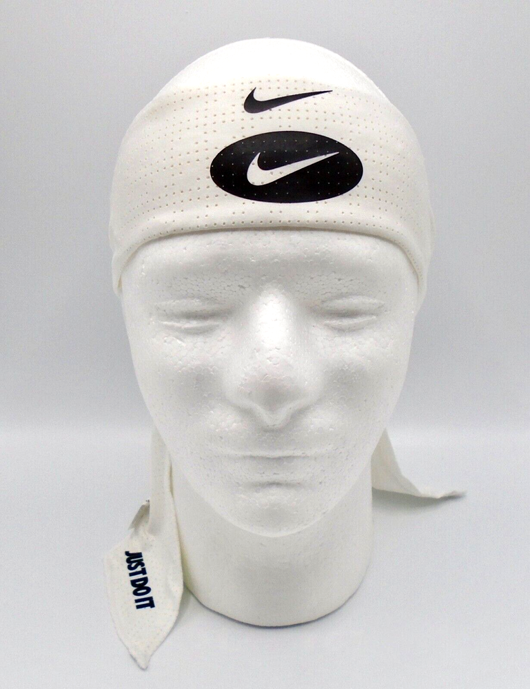 Nike Dri-FIT Terry Head Tie for Men in White and Black