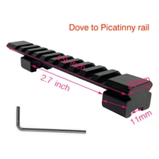 Dovetail 3/8" to Weaver/ Picatinny Rail Adapter Converter Mount Rail Adapter 