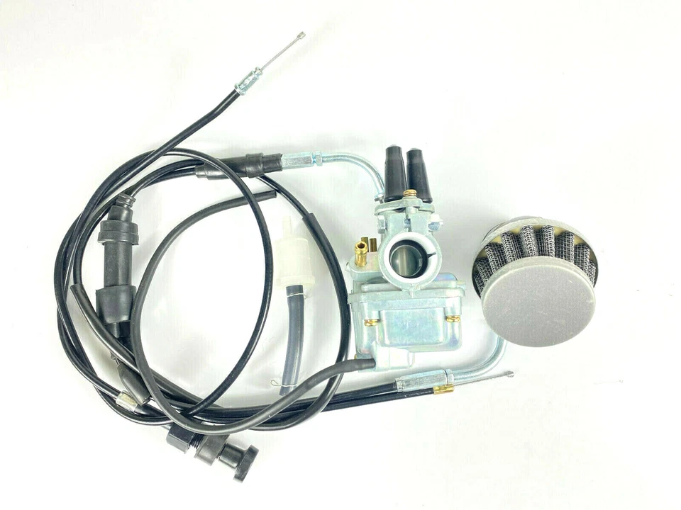 Carburador con cable de acelerador estrangulador y filtro de aire Yamaha PW80 1983-2006 Foto 3 de 4