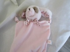 Bearington Baby Collection Pink Puppy Dog Knotted Security Blanket Lovey