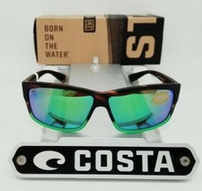 Costa Cut Sunglasses Matte Tortuga Green Mirror Tort Fade Lens 580P UT77OGMP