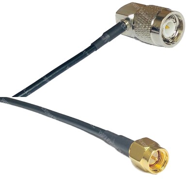 LMR100 TNC Male Angle to SMA MALE Coax RF Cable USA-Ship Lot