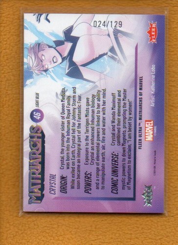 Cristal 2024 Fleer Ultra Matriarcas de Marvel Lámina Azul Claro #46/129 - Imagen 2 de 2