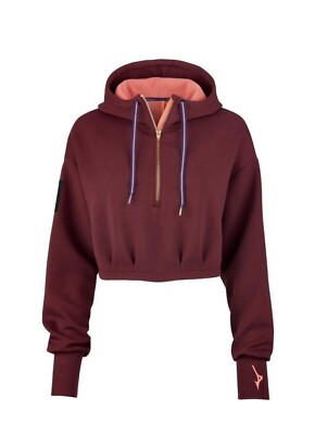 Mizuno Women's Ronda Rousey Reputation Cropped Zip-up Hoodie Tawny
