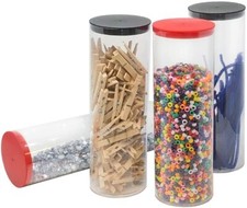 Prestige Import Group Transparent Clear Plastic PETG Storage Tubes
