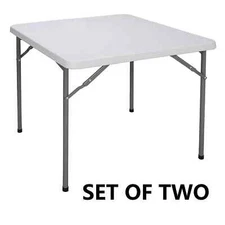 2PCS 3ft Folding Table Portable Indoor Outdoor Picnic Party Camping Tables