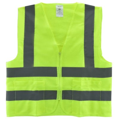 NEIKO,  Small  Yellow Safety Vest with Reflective Strips With 2 Pockets