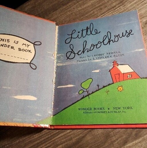Little School House By Crosby Newell 1958 Vintage Hardcover Wonder Book - Picture 4 of 8