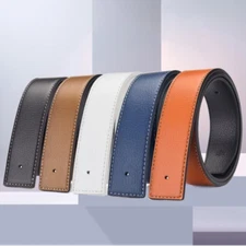 38mm Replace Strap Waistband Genuine Leather Leather Belt Strap No Buckle Belt