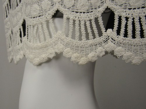 KATE SPADE White Lace Taupe Gray Lining Shift Dress sz 8 - Picture 5 of 6