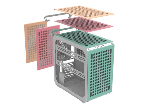 Cooler Master QUBE 500 Flatpack Macaron Small High Airflow Mid-Tower ATX Customi