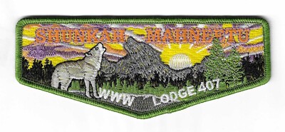 BSA OA LODGE 407 SHUNKAH MAHNEETU 2023 STANDARD ISSUE S-142 GREEN BDR FLAP