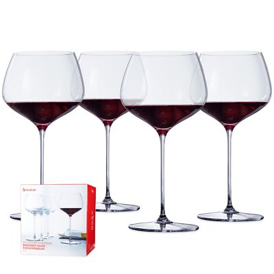 Spiegelau Willsberger Burgundy Wine Glasses, Set of 4, European-Made Lead-Fre...