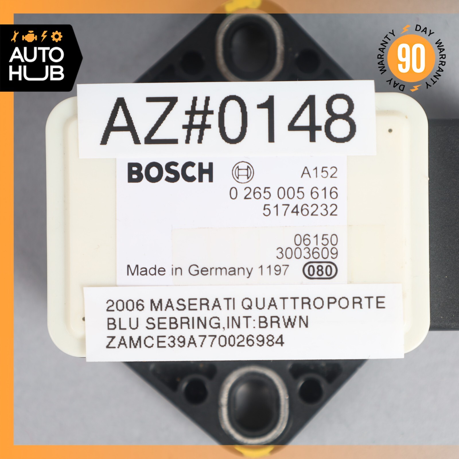 03-19 Maserati Quattroporte GranTurismo Gran Cabrio Yaw Turn Rate Sensor OEM