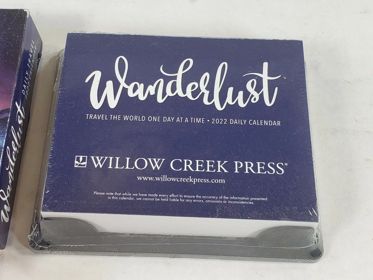 Wanderlust 2022 Daily Travel Desk Calendar Willow Creek Press | eBay