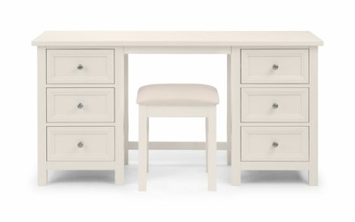 white 6 drawer dressing table