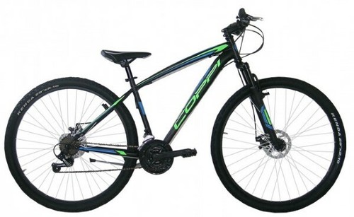 BICI MTB 29 21 VELOCITÀ FRENO DISCO FORCELLA AMMORTIZZATA NERO VERDE 43 CM  COPPI | eBay