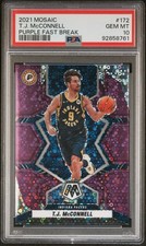 2021 Panini Mosaic T.j. Mcconnell Purple /50 #172 PSA 10 Pacers