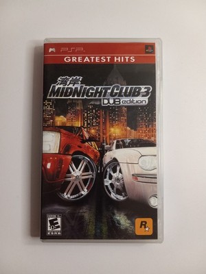 **NO GAME**Midnight Club 3 Dub Edition Greatest Hits Sony PSP Case & Manual ONLY