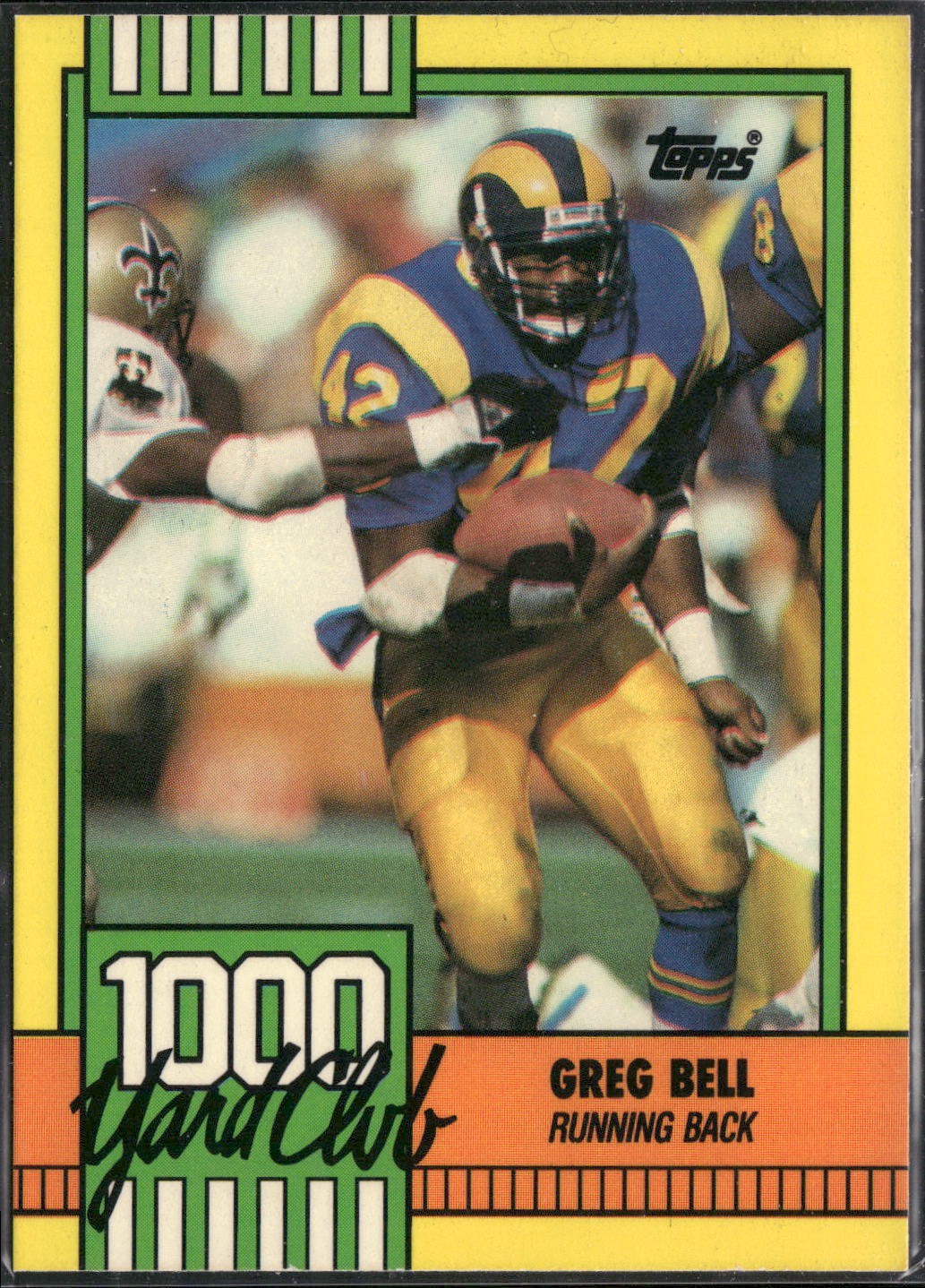 1990 Topps Greg Bell 1000 Yard Club Los Angeles Rams #20