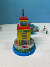 SCHYLLING AIRPORT CONTROL TOWER WINDUP TIN TOY NICE C9