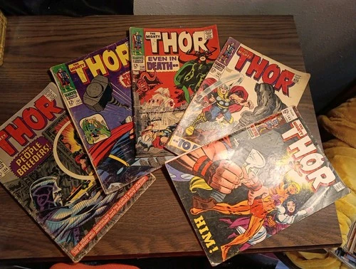 VTG-THOR Marvel Comics-lot Of 5-Nov#134, June#141, Mar#150, Apr#151, June#165