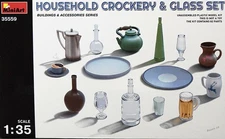 1:35 Miniart House Hold Crockery & Glass set Kit MIN35559 MMC