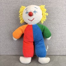 Vintage Eden Baby Clown OBO Red Blue Primary Colors Stuffed Animal Plush Toy 12  