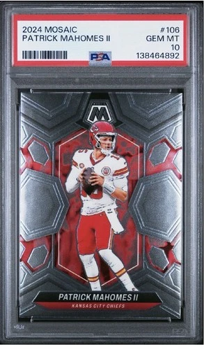 2024 Panini Mosaic Patrick Mahomes II 106 PSA 10
