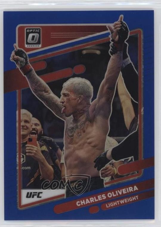 2022 Panini Donruss Optic UFC Blue Prizm 95/99 Charles Oliveira #88 12f1