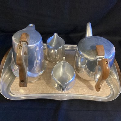 Vintage Classic 1950 5 Stück Piquot Geschirr Teeservice (Teekanne/Kaffee/Milch/Zucker/Tablett)