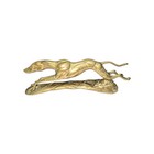 Vintage Brass Greyhound Whippet Dog Statue Sculpture Art Deco Hollywood Regency  — photo 1