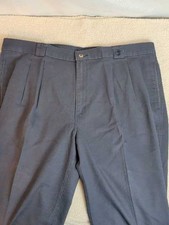 Duck Head Pants Size 40x30 Pleated Gray Casual Chinos Mens Trousers