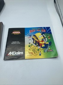 The Simpsons: Bart vs. the World NES w/ Manual & Sleeve (Nintendo, 1991) TESTED