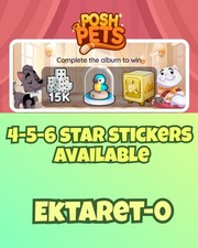 All 4-5-6 star stickers:Mono_poly_Go sticker:Posh pet album stickers