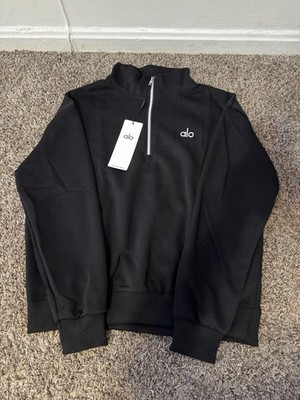 alo Men's Black Tracksuit Set Jacket & Jogger Pants 1/4 Zip