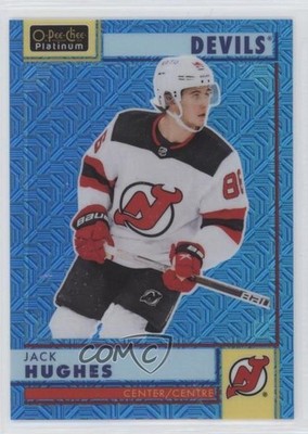2022-23 O-Pee-Chee Platinum Retro Blue Traxx 108/199 Jack Hughes #R-17 0lg9