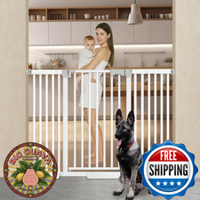 Amibud 41" Extra Tall Pet Gate for Large Dogs 54.7-63.0" Wide Indoor No Jump