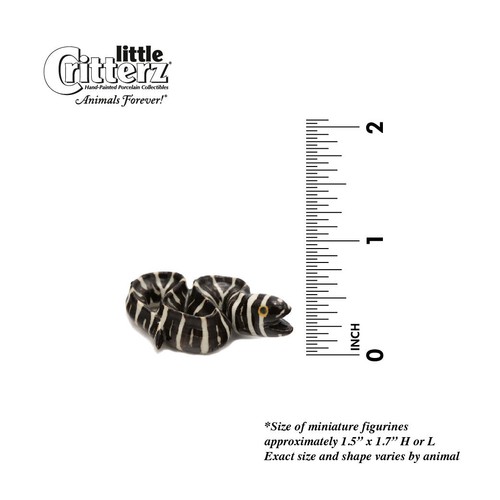Little Critterz Fish - Zebra Moray Eel "Retreat" - miniature porcelain figurine - Picture 2 of 2