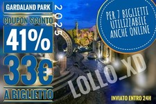 Coupon Online Biglietti Gardaland 2025 33€ A Biglietto Per 7 Persone