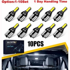 AUXITO T10 LED License Light Plate 168 194 W5W White Bulb Super Bright 6500K 10x