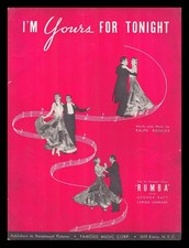 RUMBA Ralph Rainger 1935 I'm Yours For Tonight CAROLE LOMBARD Movie Sheet Music
