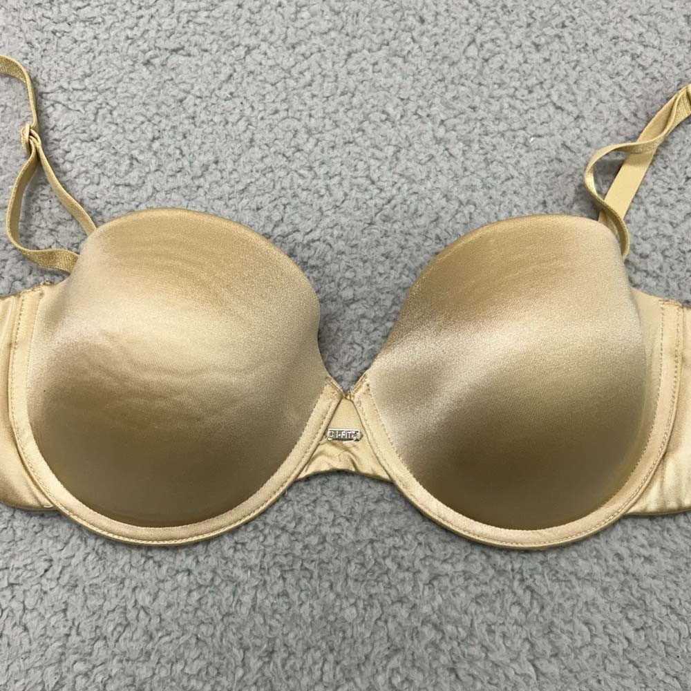 Maidenform Bra 34D Push Up Bra 05762 Strapless Convertible Satin Shiny