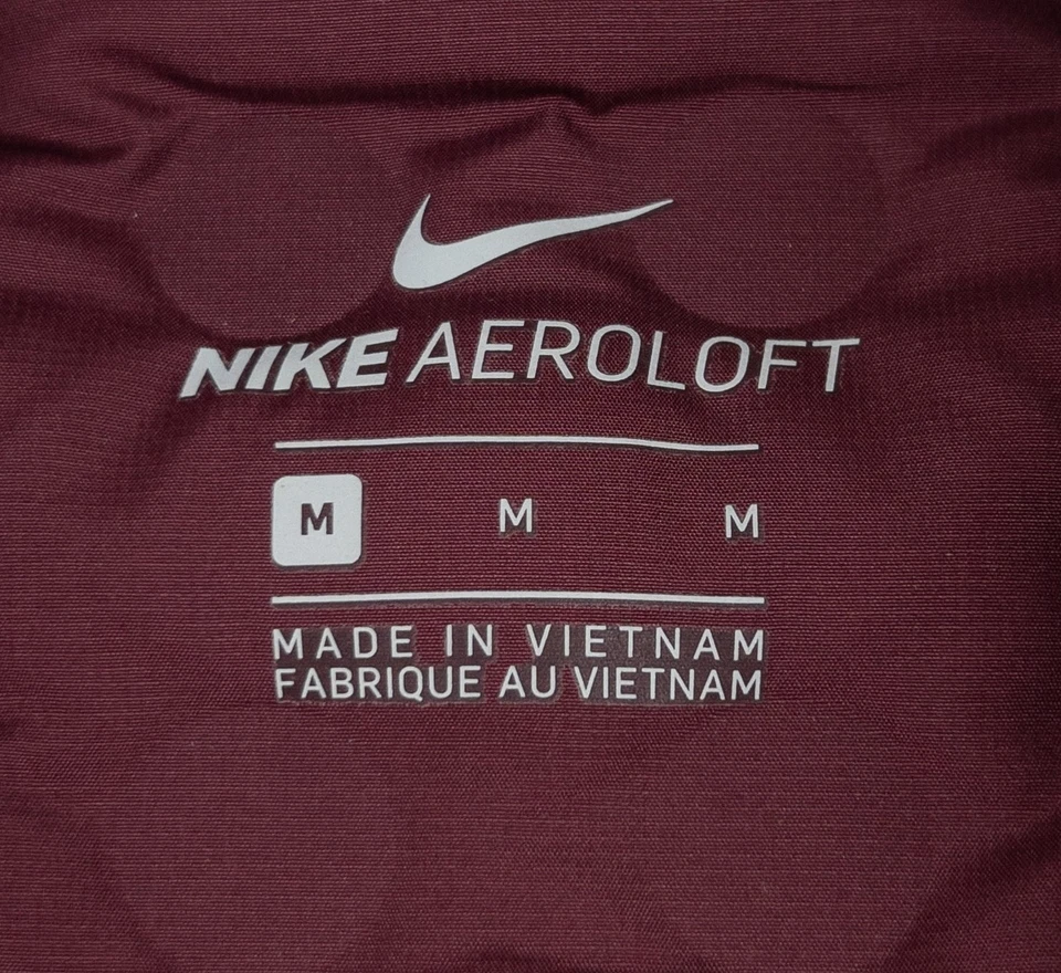 Chaqueta para correr Nike Aeroloft para mujer mediana plumón de ganso relleno granate CZ1543-638 Foto 3 de 4