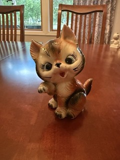 Mid century Calico Cat Figurine