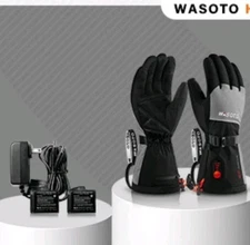 WASOTO Heated Gloves for Men Women with 7.4V 22.2Wh Rechargeable Battery Sz XL