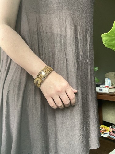 Earth tones marbleized bracelet