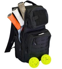 Professor Pickleball CourtCommander Pickleball Backpack - Fits 5 Paddles Black