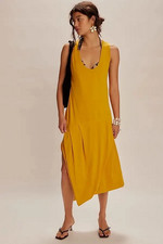Free People Monika Midi Dress Sleeveless Free Est Asymmetrical Bubbled NWT S