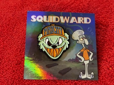 Pinzcity Scare Bear 4.0 Squidward Sea Green Orange Black Hat Pin Spongebob